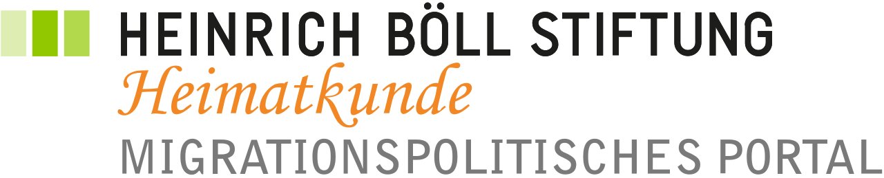 Logo Heinrich-Böll-Stiftung, Heimatkunde, Migrationspolitisches Portal