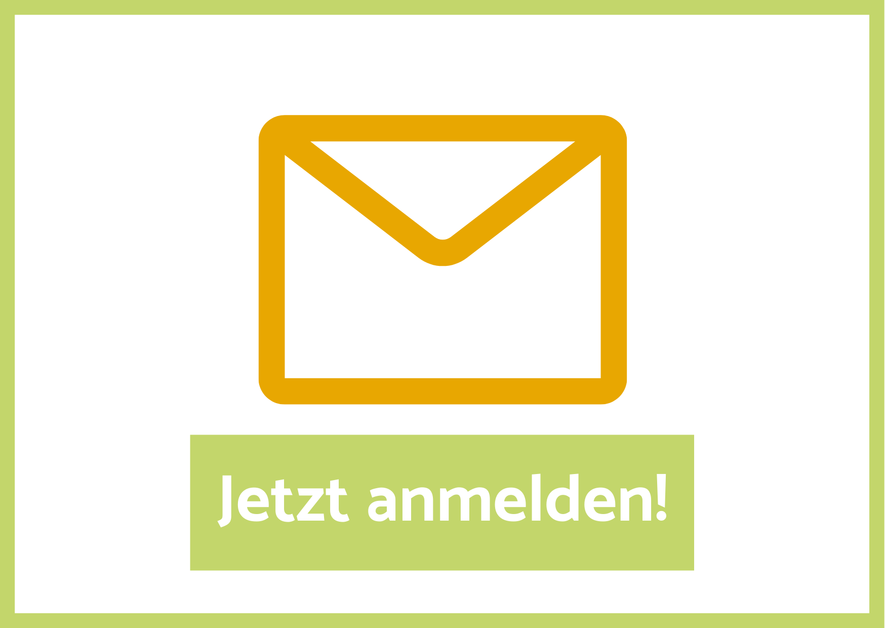 Symbol eines Briefs. Darunter steht 