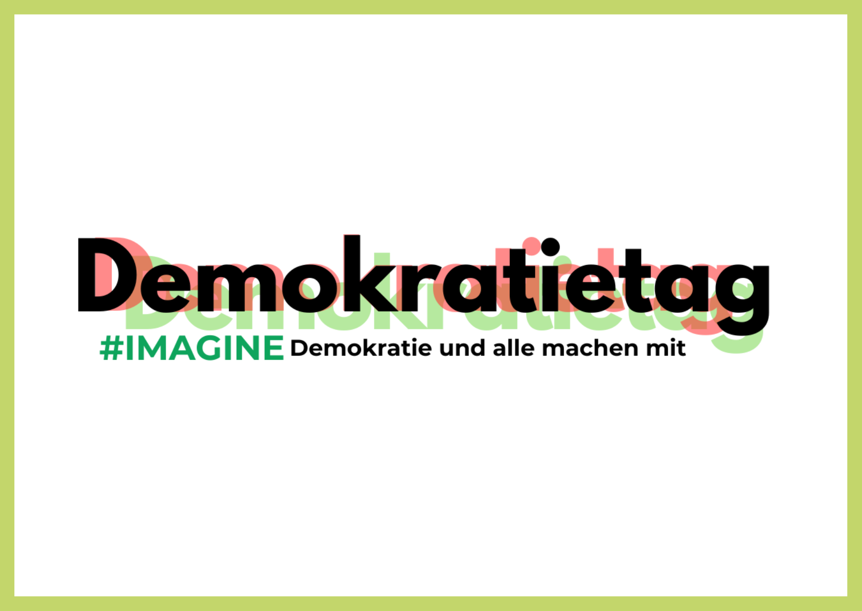 Logo Demokratietag – einmischen, wo es mir gefällt
