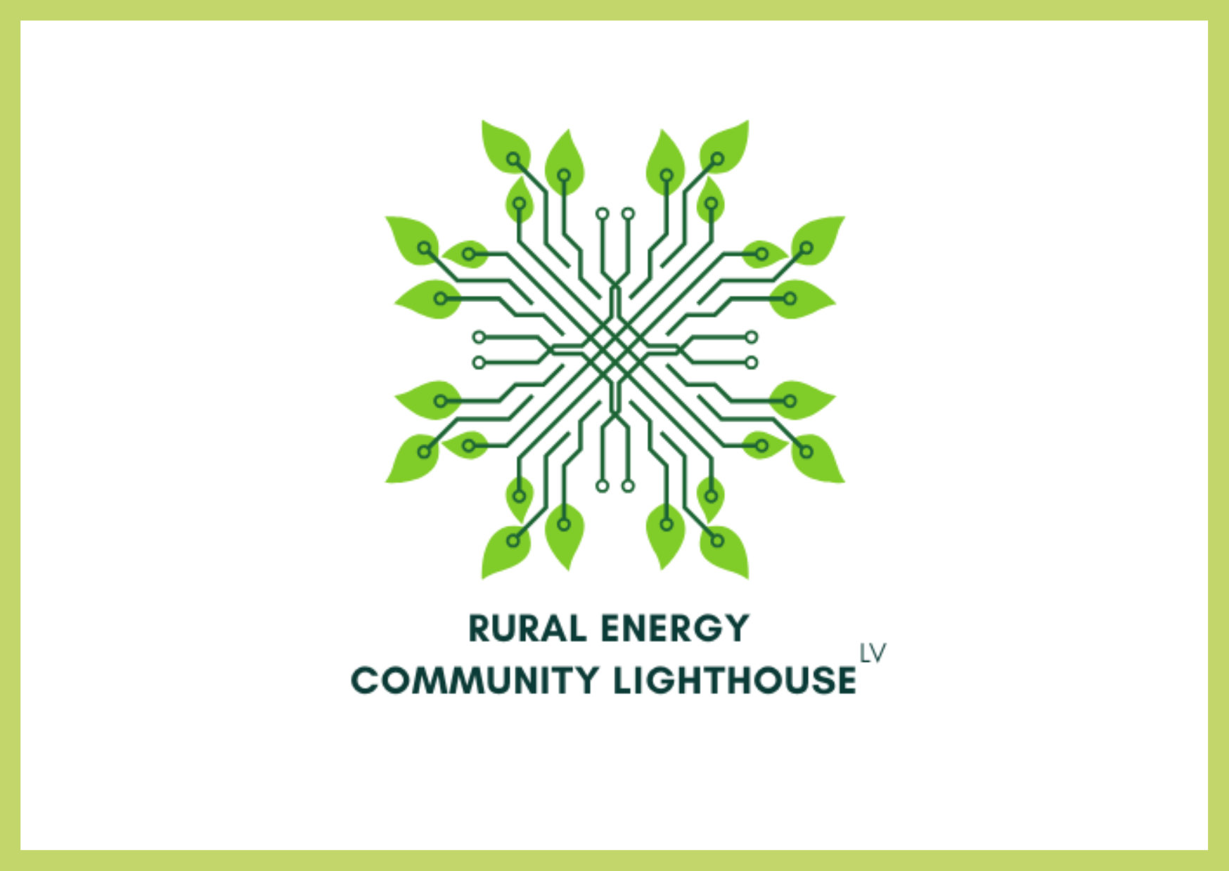 Das Logo von Rural Energy Community Lighhouse LV.