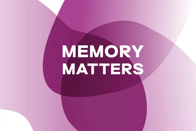 Vor lila blasenförmig angeordneten Grafiken steht Memory Matters.