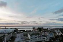 Blick auf den Hafen in Brest, Frankreich, am Morgen. Aufgenommen beim Data for All-Partnermeeting.