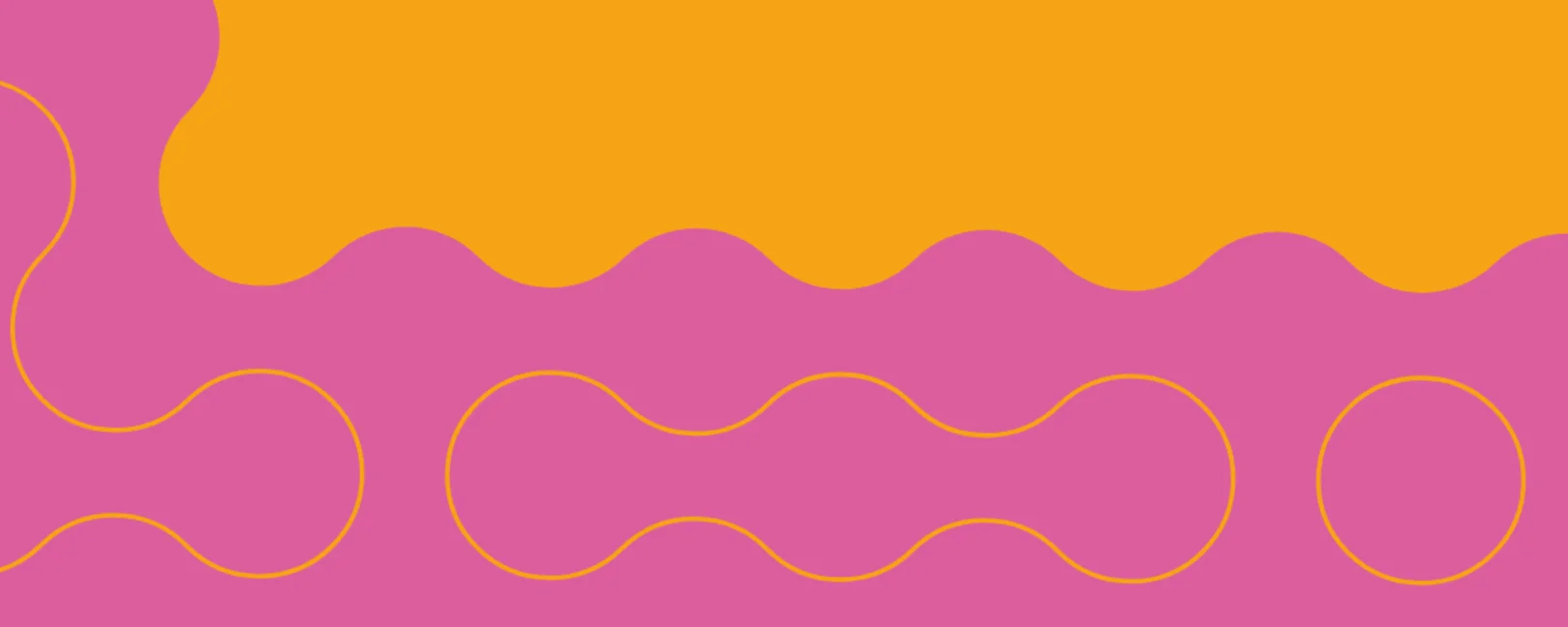 Eine orange-pinke Grafik.