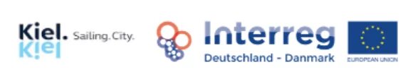 Logos Kiel.Sailing.City und Interreg Deutschland Dänemark, EU