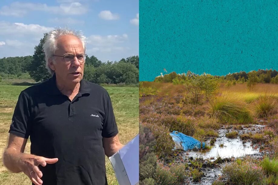 Dr. Hans-Gerhard Kulp, Biologische Station Osterholz e.V. , vor Moorlandschaft