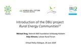 Policy Dialogue 1_Krug_Asmane_Project introduction and outlook