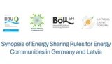 Cover der Synopsis of Energy Sharing Rules for Energy Communities in Germany and Latvia.